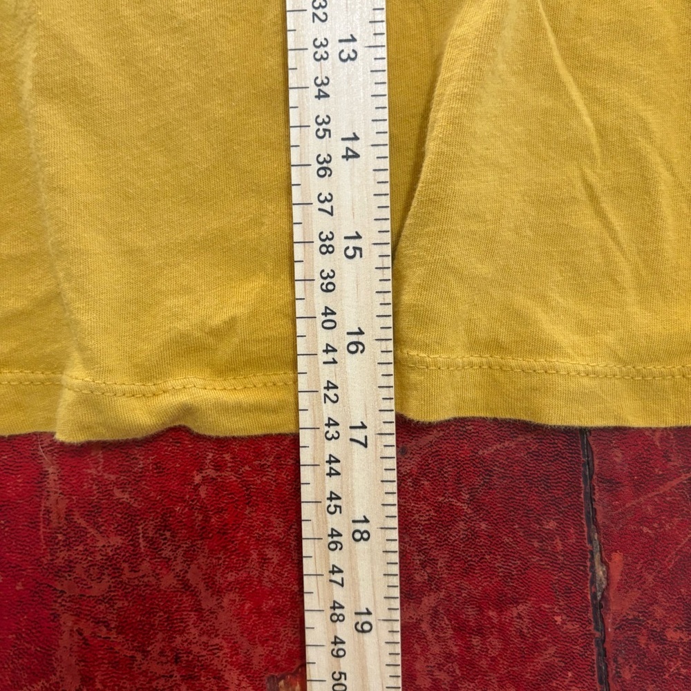 Oversized Mustard Yellow “Sweet as Honeydew” Graphic Crop Top L Short Sleeves - Picture 7 of 7
